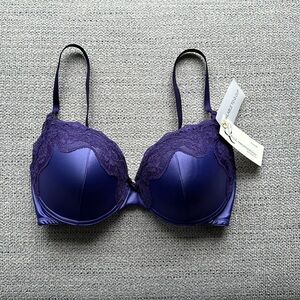 New with Tag Elle Macpherson butterfly purple contour bra 32DD 32E